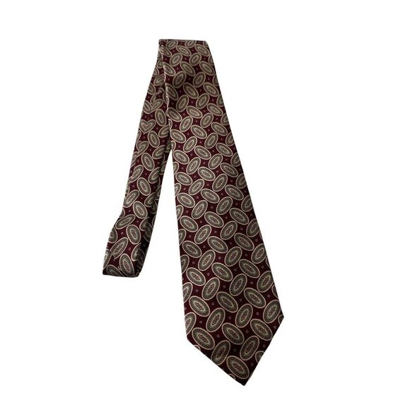 Polo By Ralph Lauren 100% Silk Hand Made In USA Geometric Office Corpcore Money - Picture 1 of 7